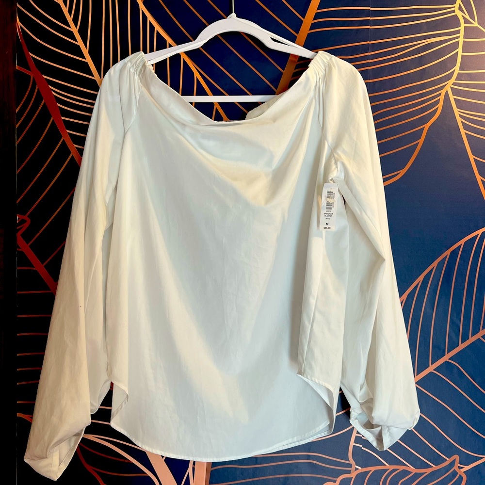 Babaton White Cotton Blouse